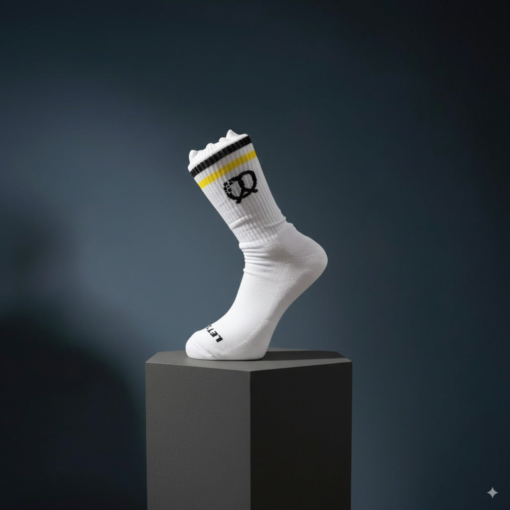 LET'S GO Tennis Socks - White (One size)
